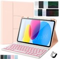 360° Hülle Für iPad 10/11th Gen 10.9" 11" 2025 / Air 11" M3 M2 QWERTZ Tastatur
