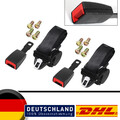 2x 3 Punkt Automatikgurt Sicherheitsgurt Universal Schwarz harter E Prüfung