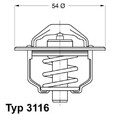 Thermostat 3116.82D BorgWarner (Wahler) für FIAT LANCIA RENAULT