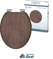 SCHÜTTE MDF WC-Sitz Toiletten-/Klodeckel DARK WOOD mit Absenkautomatik #82200748