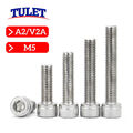 M5 DIN 912 Zylinderschrauben Innensechskant Linksgewinde Edelstahl A2 V2A M5x