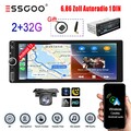 1 DIN Android 13 Carplay Autoradio 2+32G Bluetooth GPS Nav RDS SWC WIFI +Kamera