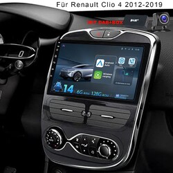 10" 6+128G Android14 CarPlay Autoradio GPS DAB+ Für Renault Clio 4 2012-2019 KAM