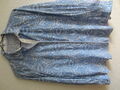 Tolle Bluse jeans-blau + weiß  Gr 40  Paisley  Naturmoden Peter Hahn Top Zustand