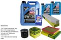 INSPEKTIONSKIT FILTER LIQUI MOLY ÖL 7L 5W-30 für Jeep Grand Cherokee III WH WK