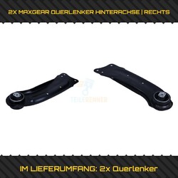 2X MAXGEAR LENKER, RADAUFHÄNGUNG HINTERACHSE  LINKS + RECHTS FÜR AUDI - SEAT