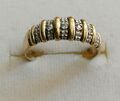 Goldring bicolor Gelb-Weiß Gold Ring 333 mit elegante Zirkonia, Gr.56 
