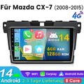 6+128G Android14 Autoradio Nav GPS Carplay Für Mazda CX-7 2008-15 4G LTE Carplay
