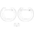 1x Bremsbackensatz HELLA 8DB 355 005-261 passend für FIAT FERRARI