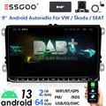 DAB+ 9" Android Autoradio Carplay GPS Für VW Golf 5 6 Polo 6R Touran Tiguan Navi