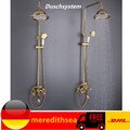 Gold Duschsystem Regendusche Duscharmatur Duschset mit Kopfbrause Handbrause