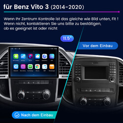 11.5”Carplay Für Benz Vito 3 W447 Android13 Autoradio GPS Navi BT WIFI SWC 4+64G