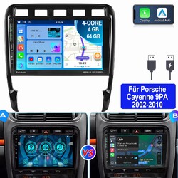 Für Porsche Cayenne 2002-2010 9 Zoll Android 13 4+64G CarPlay Autoradio GPS Navi