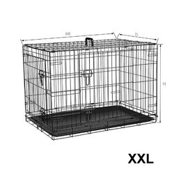 Hundetransportbox Hundekäfig Transportbox Gitterbox Hundebox Drahtkäfig Welpen⭐⭐⭐⭐⭐✔️Unterschiedliche Größen ✔️XL oder XXL ✔️klappbar