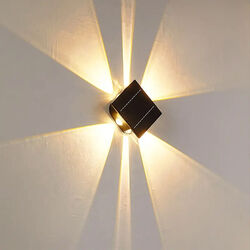 Solarleuchte Wandstrahler helle Wandlampe kabellos UP Down Side Außenleuchte