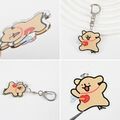 2Pcs Cute Acrylic Dog Charm Keychains Backpack Decoration Jewelry for Couple