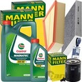 MANN INSPEKTIONSPAKET+6L CASTROL 5W-30 ÖL passend für 1.8TDCi FORD MONDEO 4 SMAX