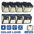 LED Solarleuchte Wandleuchte mit Bewegungsmelder Außen Fluter Sensor Strahler DE