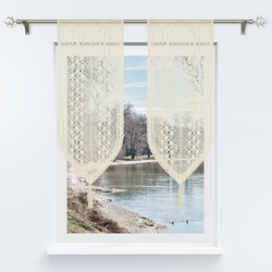 Transparent Scheibengardinen 2er Bistrogardinen Landhausstil Küche Beige Modern