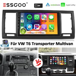 DAB+ Autoradio Android 14 64GB CarPlay RDS BT KAM Für VW T6 Transporter Multivan