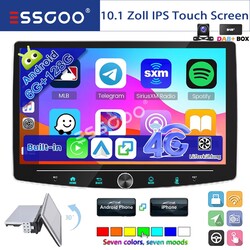 DAB 8Kern Carplay 10,1"Autoradio Mit 360° Bildschirm Android14 1DIN GPS 128G KAM