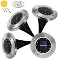 4x 12LED Solarleuchte Bodenstrahler Außen IP65 Gartenleuchten Garten Solarlampen
