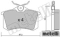 metelli 22-0100-1 Bremsbelagsatz für Scheibenbremse Bremsbelagsatz 