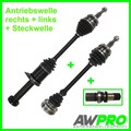 2 X ANTRIEBSWELLE + STECKWELLE FÜR VW T5 RECHTS UND LINKS 5-GANG SCHALTGETRIEBE