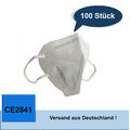 100 FFP2 Maske Weiss Mundschutz Atemschutz 5-lagig zertifiziert CE2841