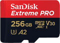 SanDisk Extreme Pro 256 GB microSDXC U3 A2 V30 Speicherkarte  SDSQXCD-256G-GN6MA