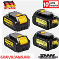 4X 9,0Ah für DeWalt Original Akku 18V XR Li-Ion DCB184 DCB182 DCB200 / Ladegerät