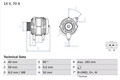 Lichtmaschine BOSCH 70A -  0 986 038 070