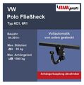 Anhängerkupplung Autohak abnehmbar für VW Polo Fließheck 6C1, 6R1 BJ 04.14- NEU