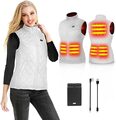 Beheizte Weste für Frauen, beheizte Jacke mit USB elektrischer thermischer Körperwärmer, 3 Er