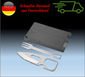 Mini Besteck im Kreditkartenformat Messer/Gabel EDC für Outdoor/Survival & To-Go