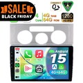 DAB+Autoradio 4+64G Carplay Navi Android 15 für VW Touran 1T1 1T2 1T3 2003-2010