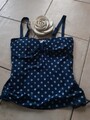Tankini Damen, 2tlg., Cups gepolstert, gemustert, blau/weiß, Gr. XL