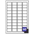 40 Etiketten pro A4-Blatt 45,7 x 25,4 mm weiße Adresse selbstklebender Tintenstrahllaser