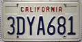 California USA Nummernschild Kalifornien US Kennzeichen License Plate [DYA 681]