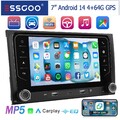 7''CarPlay Autoradio GPS Navi BT Android 14 4+64G Für Audi A4 S4 RS4 8E 8F B9 B7