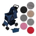 Hundewagen Tierbuggy Faltbarer Klappbarer Buggy für Haustiere mit Regenschutz