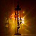 Türkische marokkanische Stil Mosaik mehrfarbige Flurlampe Licht 3 große Globe