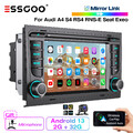 Carplay Android 13 2+32G Autoradio GPS NAV MIK Cam Für Audi A4 02-07 S4 RS4 B6/7