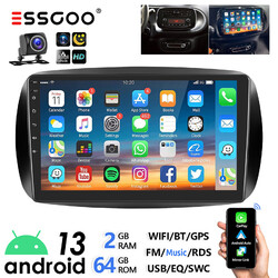 Für Mercedes Smart Fortwo 453 Autoradio 64G Android 13 Carplay GPS Navi WIFI KAM