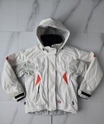 Rossignol Off White & Orange Gore-Tex isolierte Skijacke UK Damengröße Small