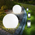 Solarleuchte Steckleuchten Wegelampe IP44 Garten Akku Erdspieß weiß LED 5er Set