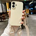 HandyHülle mit Band Handykette Für iPhone 16 15 Pro Max 14 13 12 11 Silikon Case