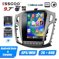 9,7" Carplay Autoradio Für Ford Focus MK3 12-18 Android 13 2+64G GPS NAV RDS Cam