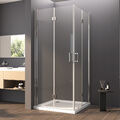 Eckeinstieg Duschkabine Falttür 90x75 80x80 120x90 Duschabtrennung Duschwand