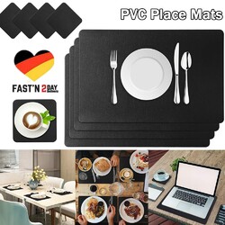 Platzset, Tischset Abwaschbar PVC 45x30cm | 8er Set Untersetzer, Platzdeckchen